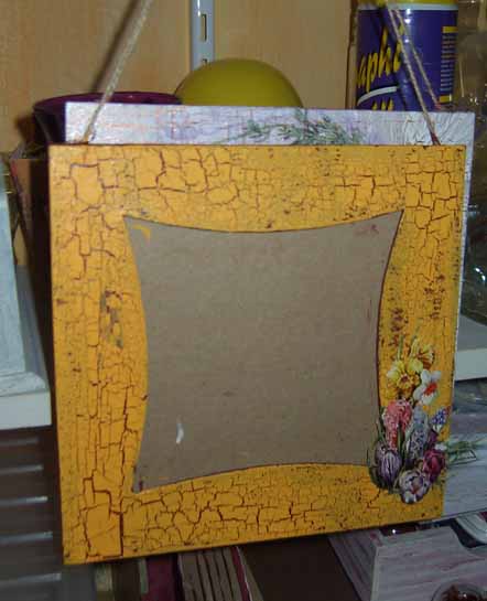 Cadre craquelé au bouquet